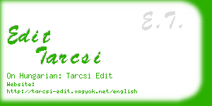 edit tarcsi business card